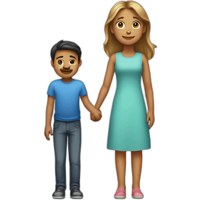 Small girl holding her father’s hand emoji