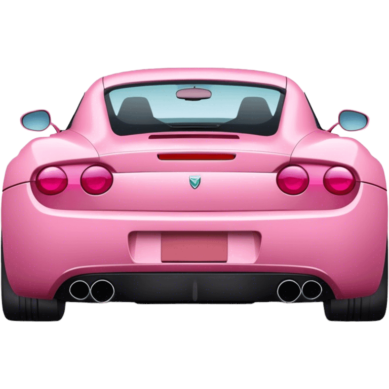 simplicicar derrière Voiture sportif rose  emoji