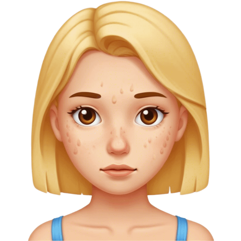 A girl with acne emoji