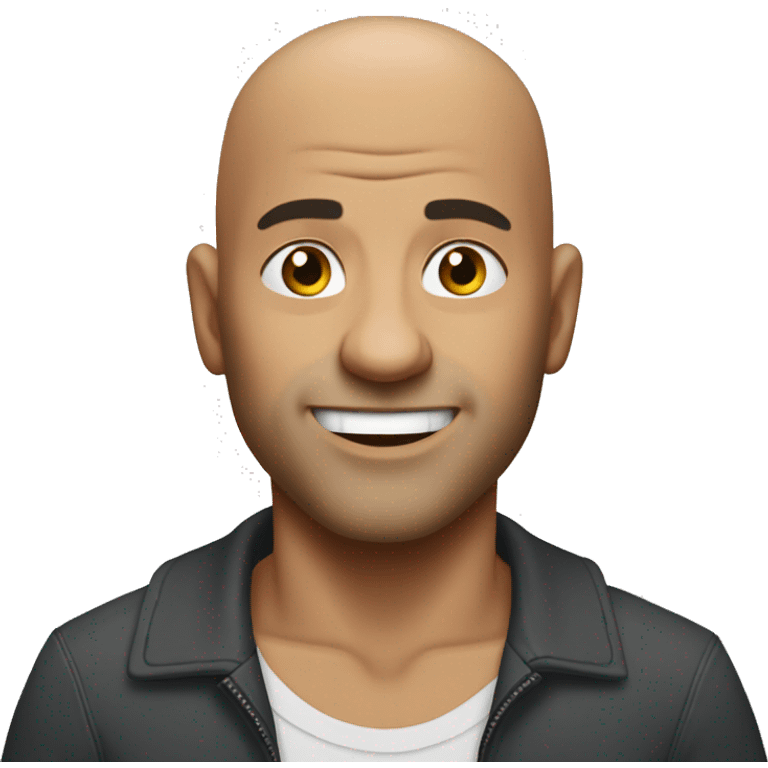 a pumped-up bald man emoji