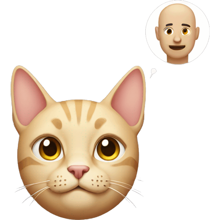 cat emoji + bald man emoji