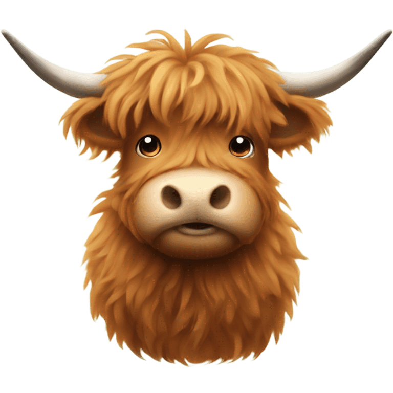 Fluffy highland cow emoji