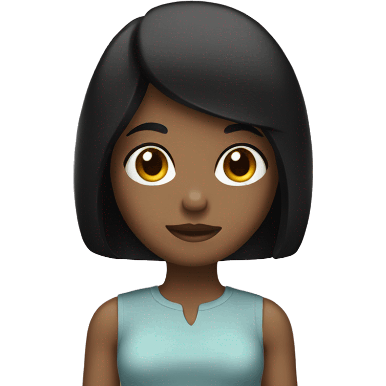 Girl with a black Bob  emoji