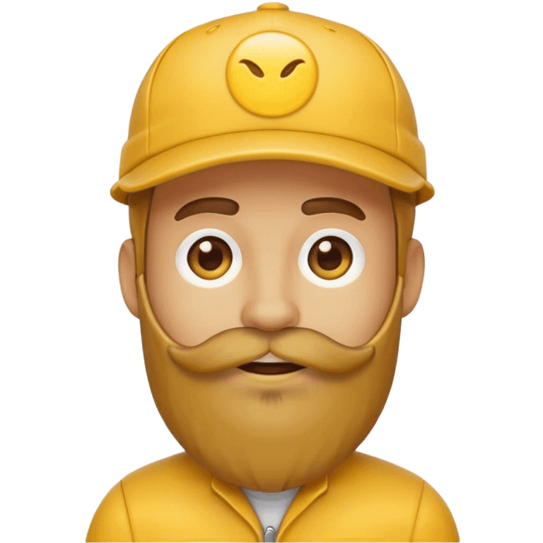 yellow emoji with cap and beard emoji