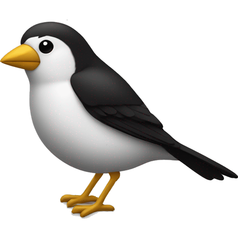 oiseaux noir et blanc  emoji