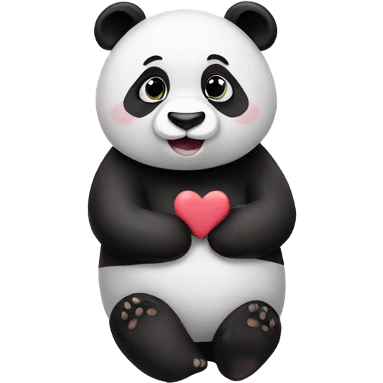 Panda in love emoji