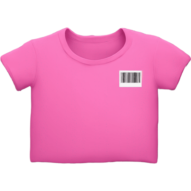 a pink tshirt with pink barcode in the front  emoji