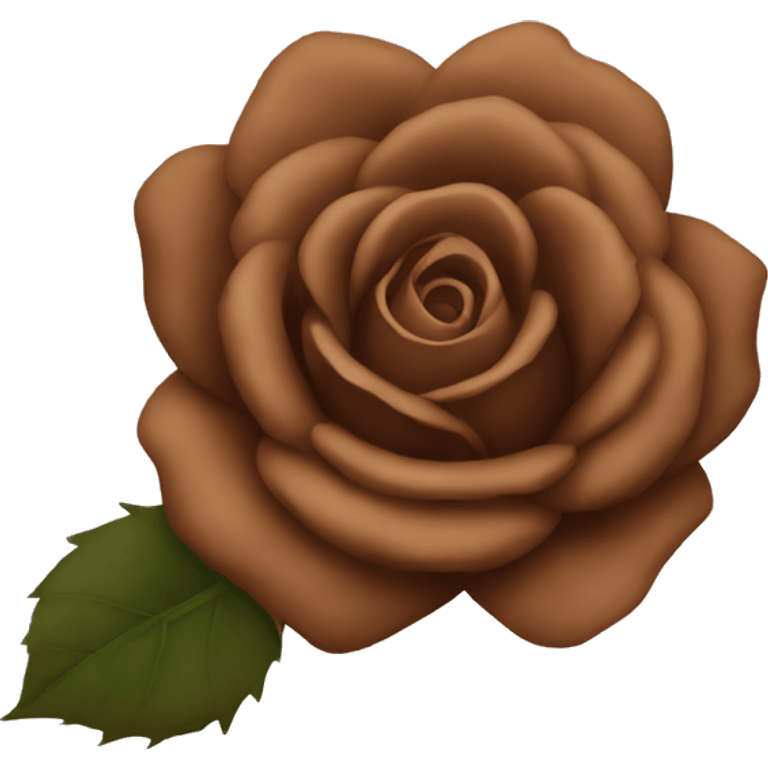 Brown rose  emoji