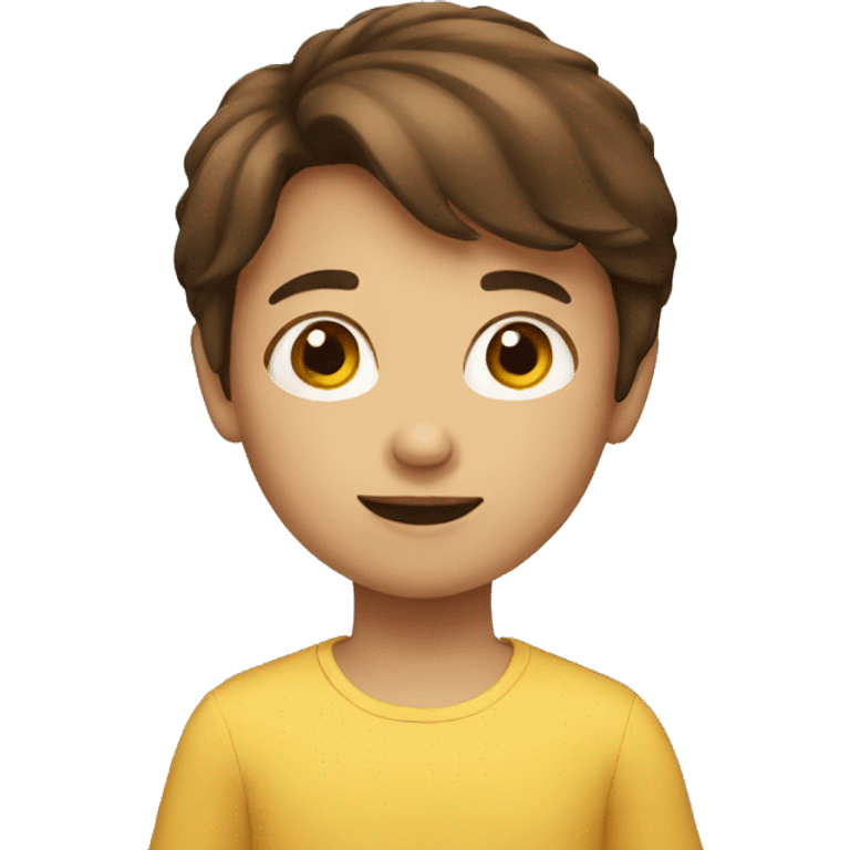 children with brown hair emoji