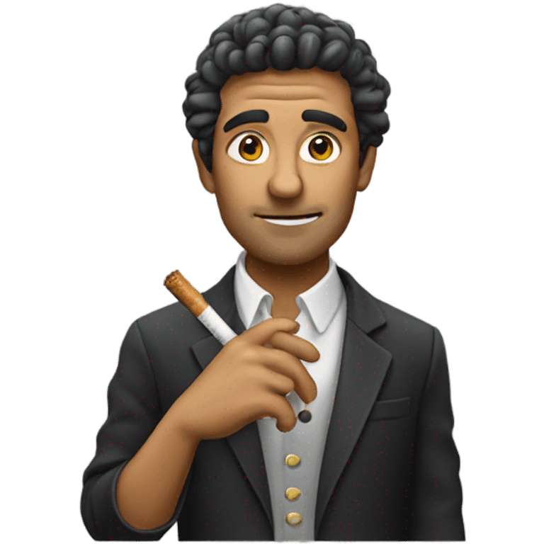 Guy with cigarette emoji