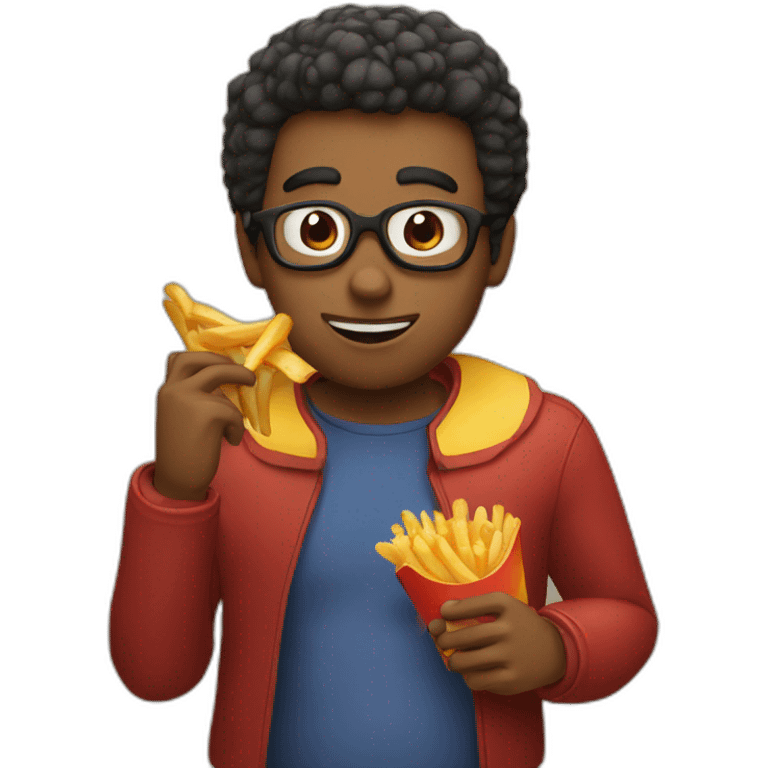 Hero eating french fries  emoji