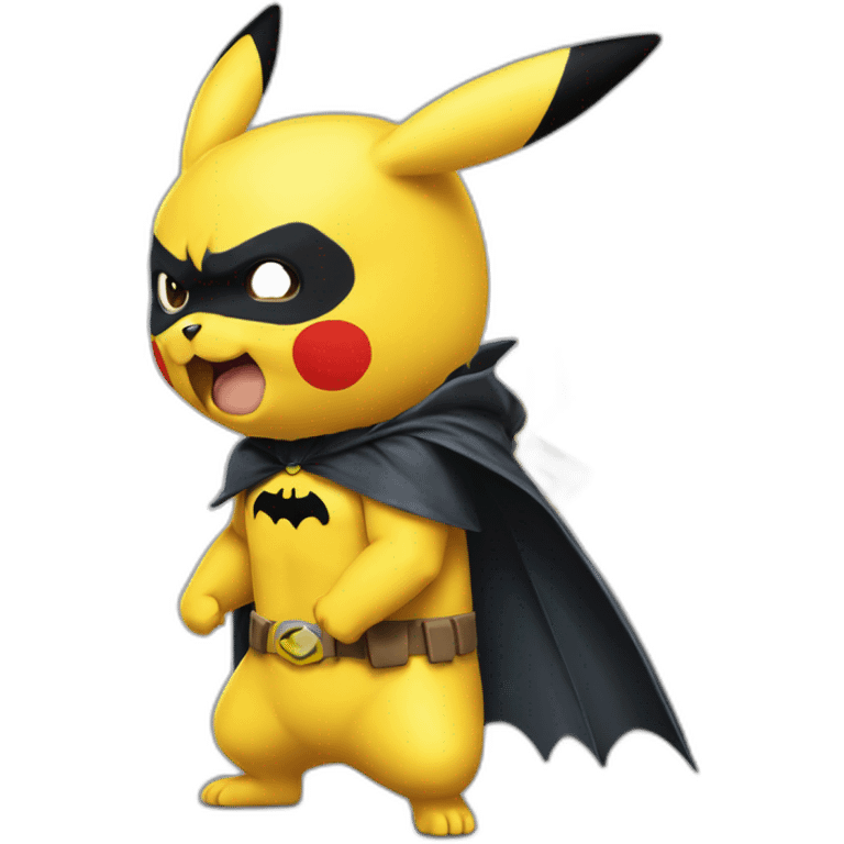 Pikachu déguisé en Batman  emoji