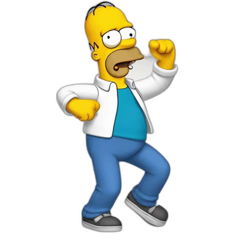 Homer Simpson dabing emoji