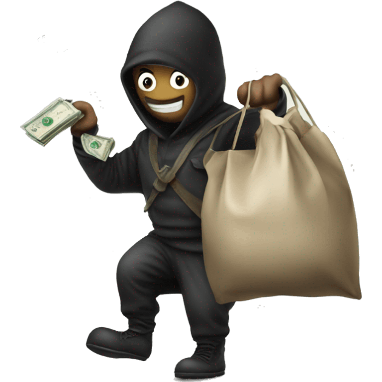 Thief whit money bag emoji