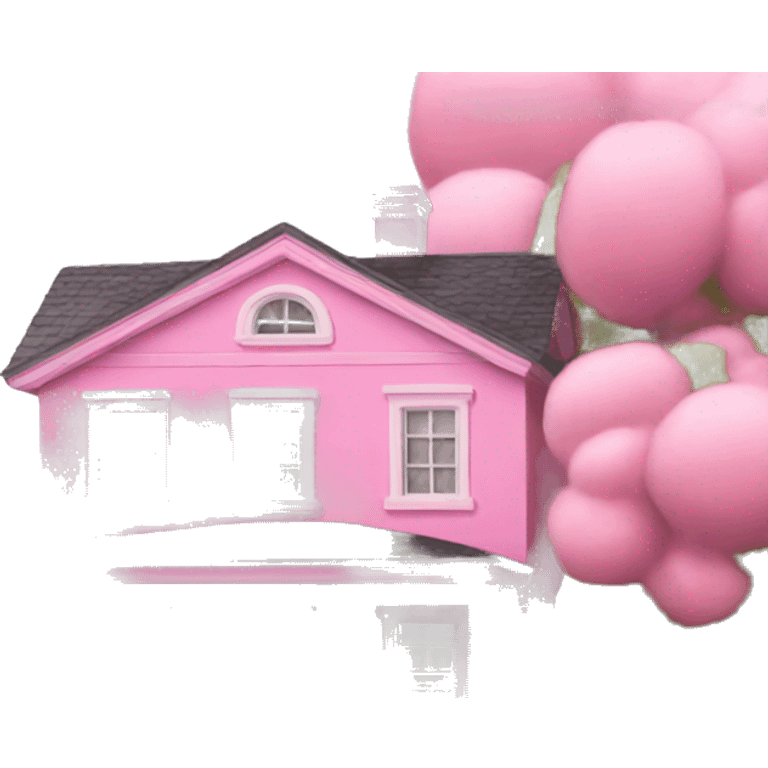 Pink house  emoji