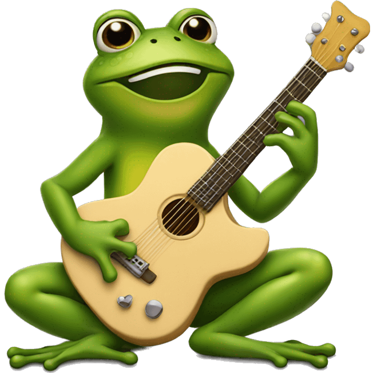 frog with guitar emoji