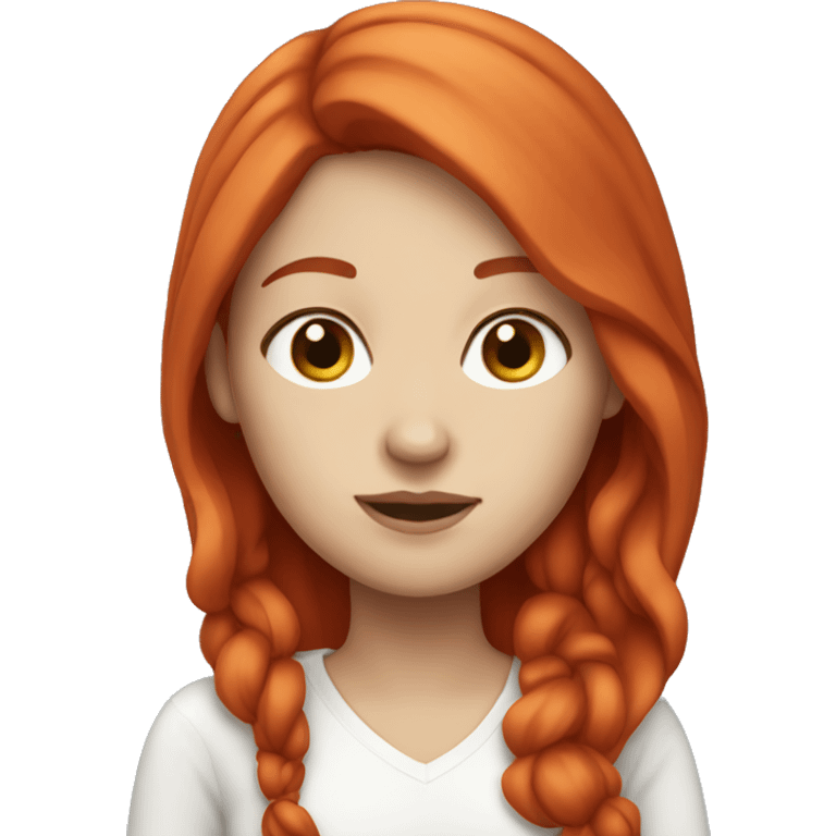 White girl with red hair  emoji