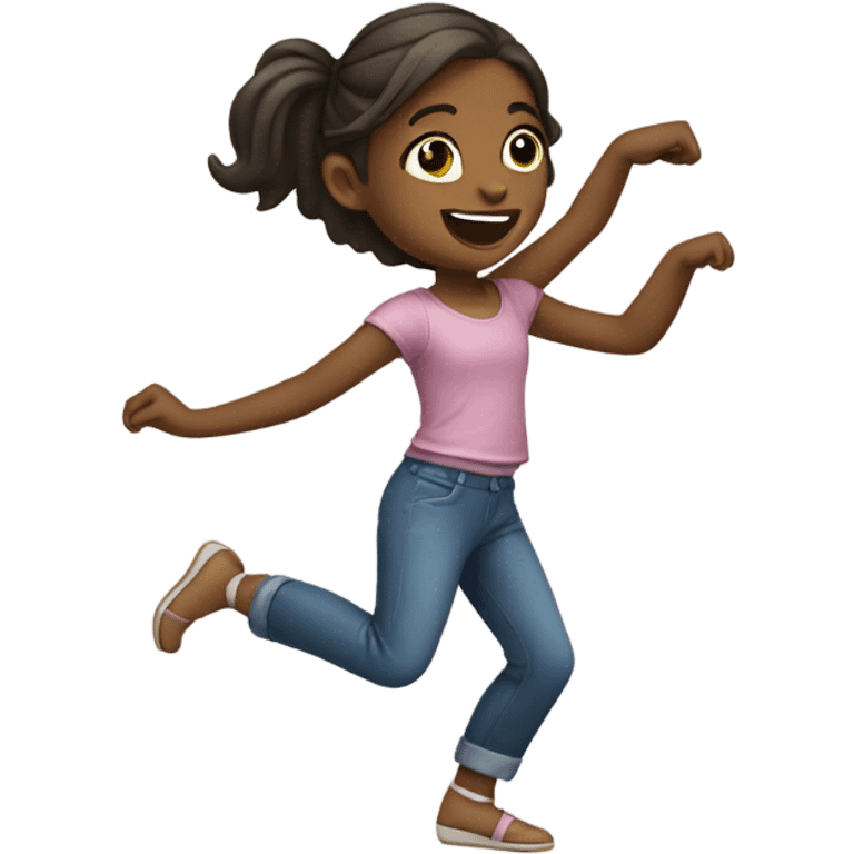 young girl dancing emoji