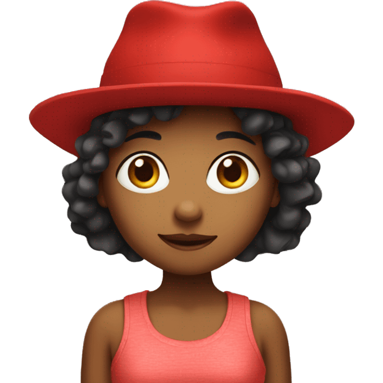 A girl in a red hat emoji