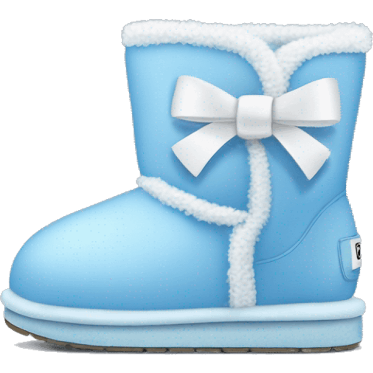 baby blue uggs with white bows emoji