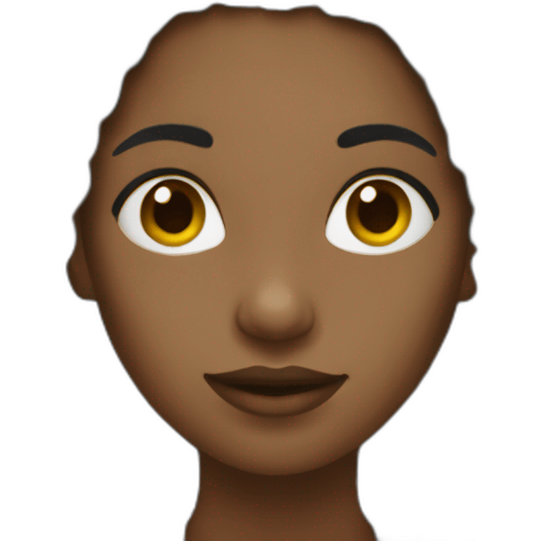 Femme noir avec locs emoji