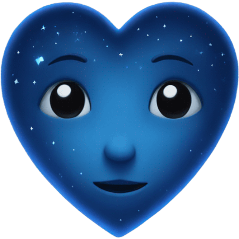 Blue night heart  emoji