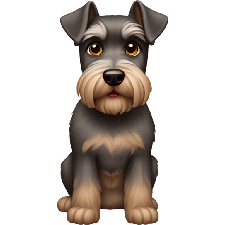 Dog brown Zwergschnauzer emoji