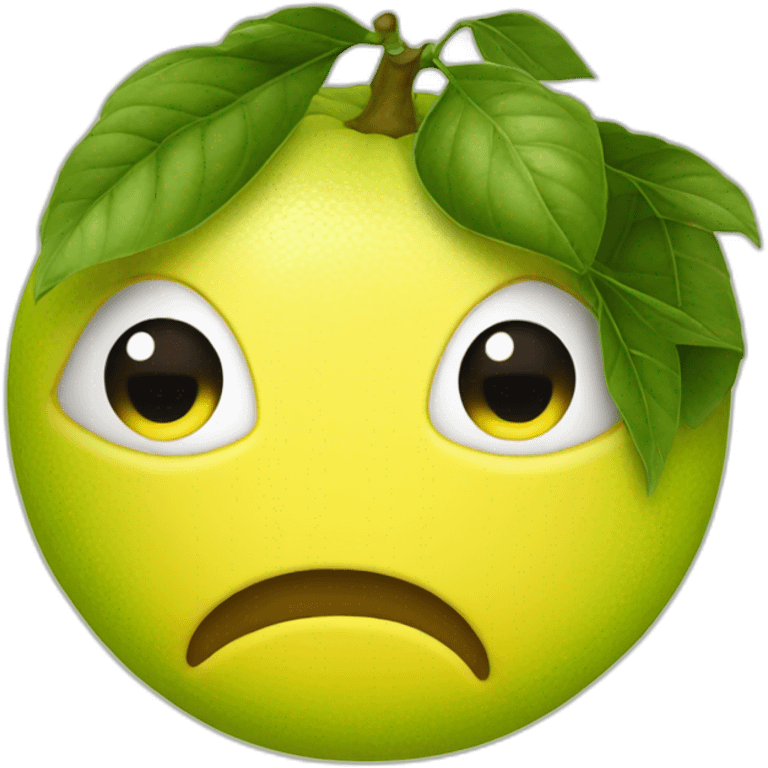 Citron qui fait une bisou emoji