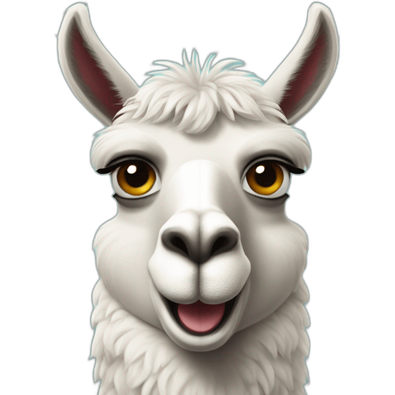 llama winking with heart emoji