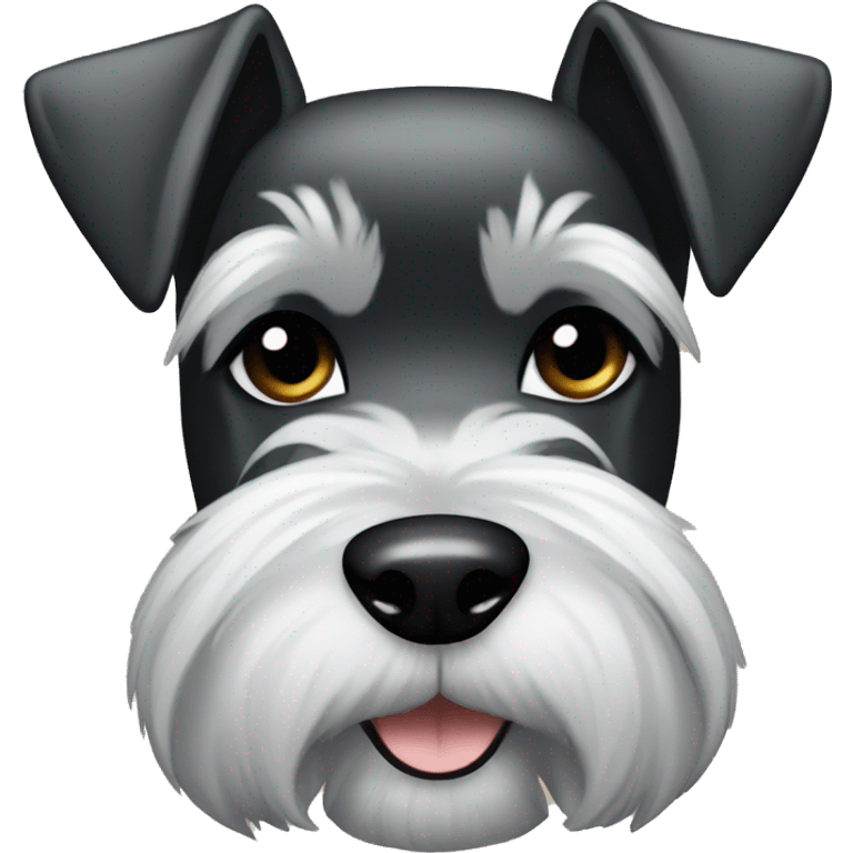 Female black and silver miniature schnauzer emoji