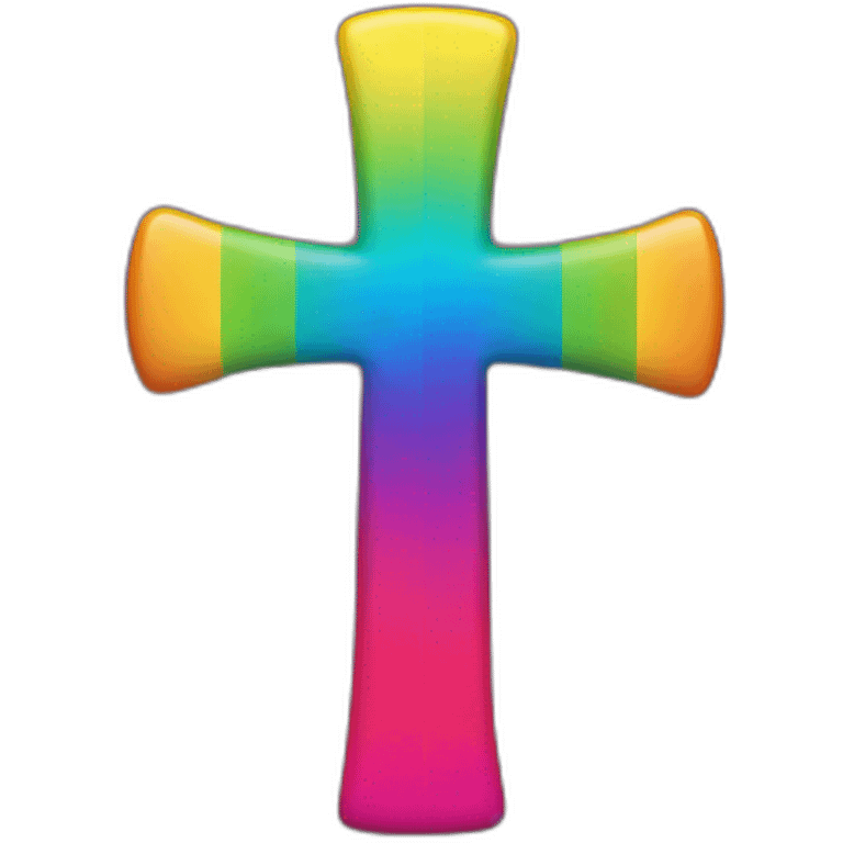 gay pride christian cross emoji