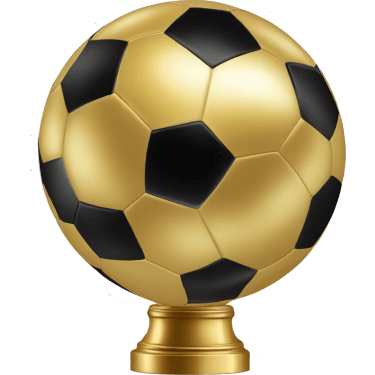 Balón de FUTBOL DE  QUE  SEA DE ORO, COMO EL DEL PREMIO A MEJOR JUGADOR DE FUTBOL. emoji