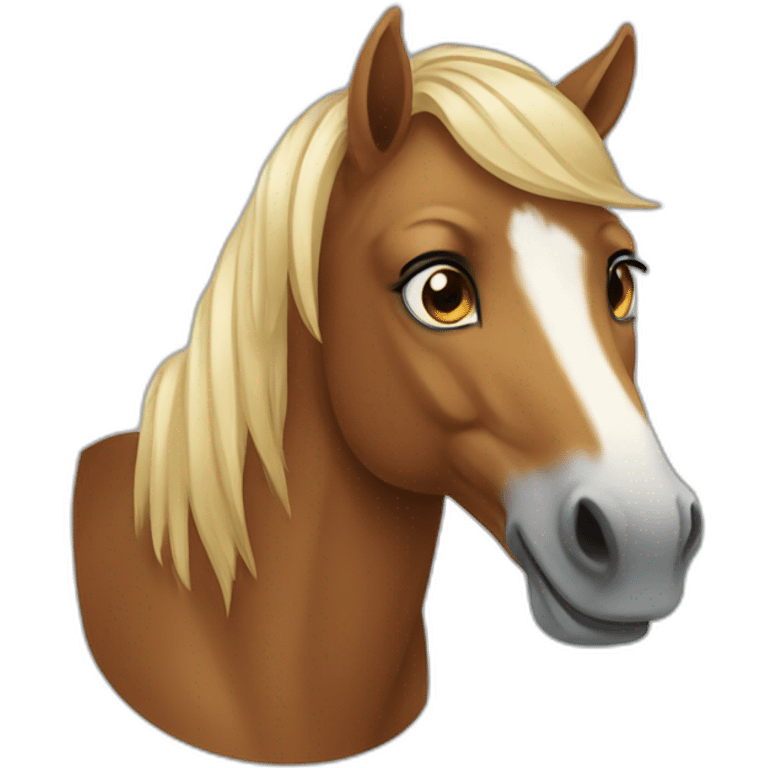 horse wearing emoji