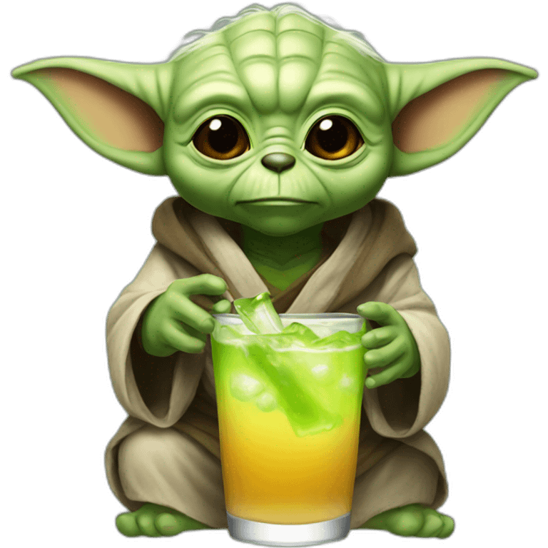 yoda drink bear emoji