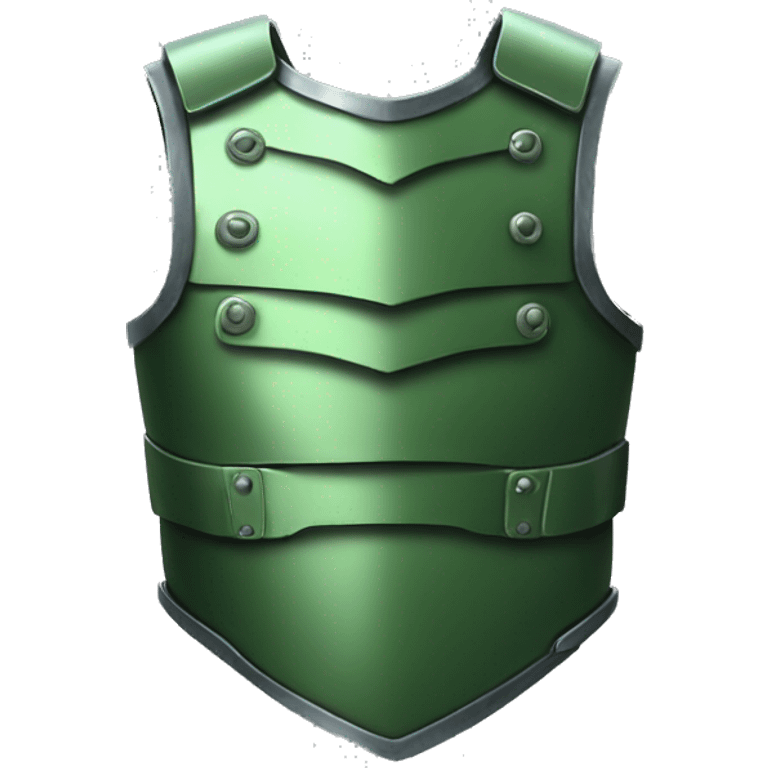 green metal body armour emoji