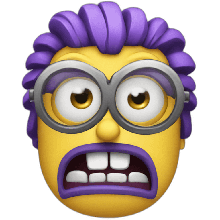 angry purple minion emoji