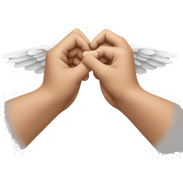 Two Hands making wings shape emoji