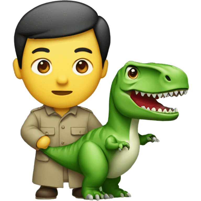 Mao Zedong holding a t-Rex emoji