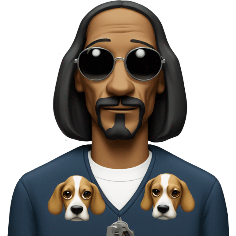 Snoop dog with blunt and a dog emoji