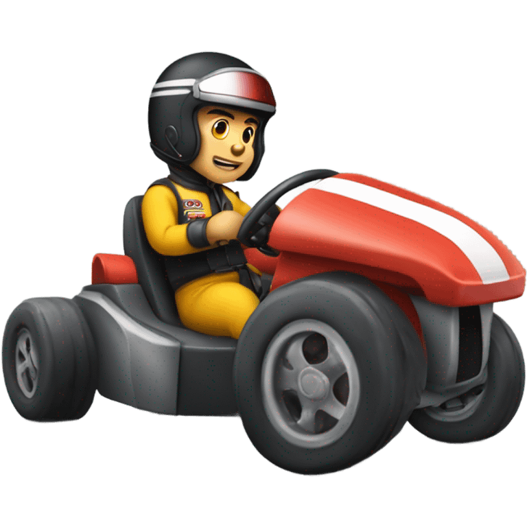 um piloto de carro dirigindo um carro emoji