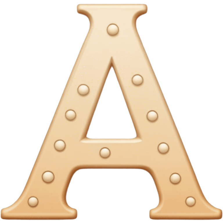 letter A with dots inside for calligraphy exercise emoji