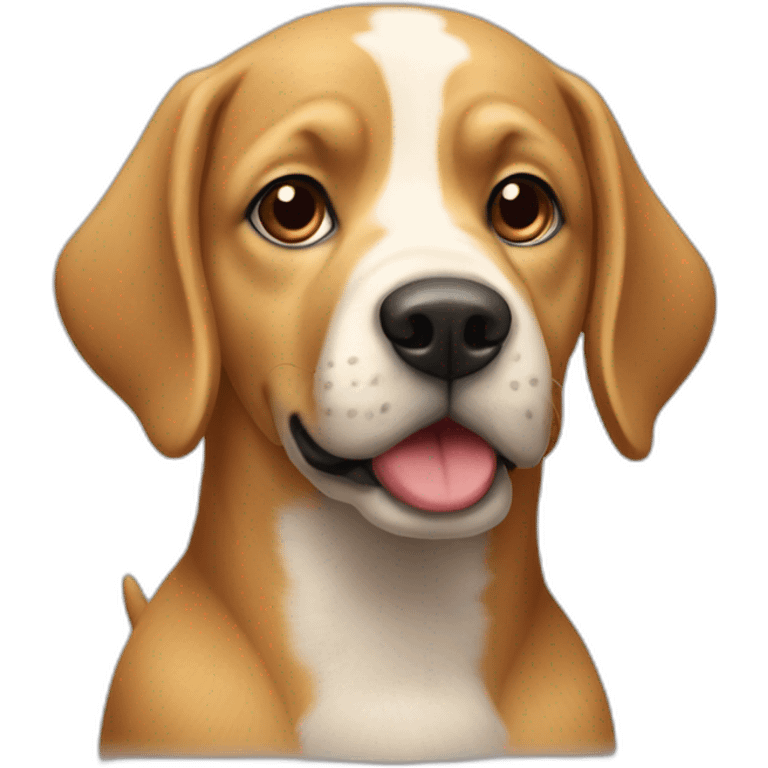 chien sur un chien emoji