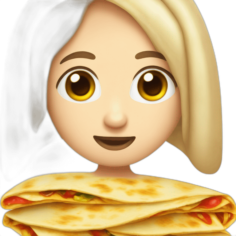 quesadilla cute big eyes and tongue sticking smug  emoji