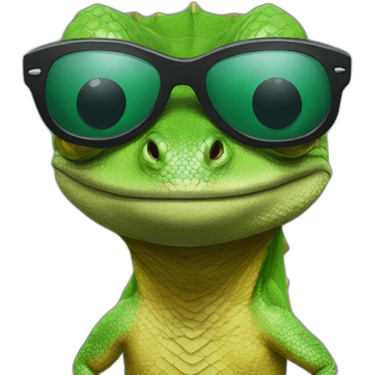 Lizard with sunglasses emoji