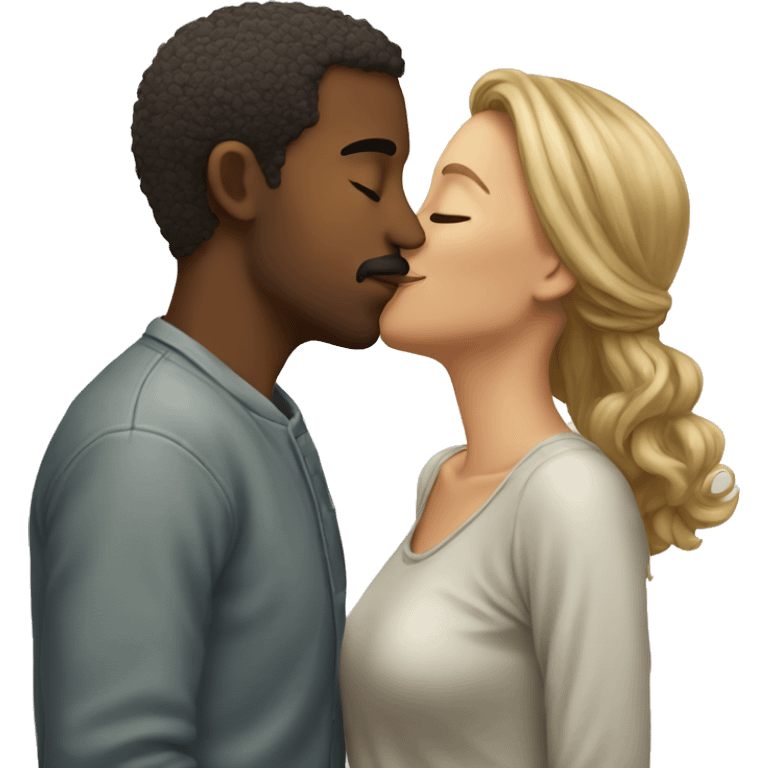 woman and man kising emoji