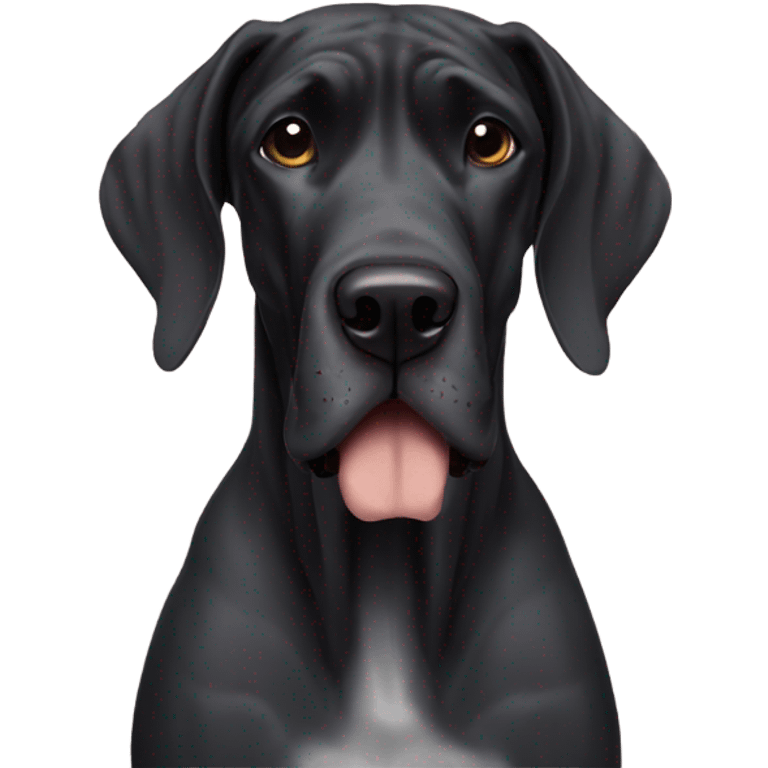 Black Great Dane  emoji