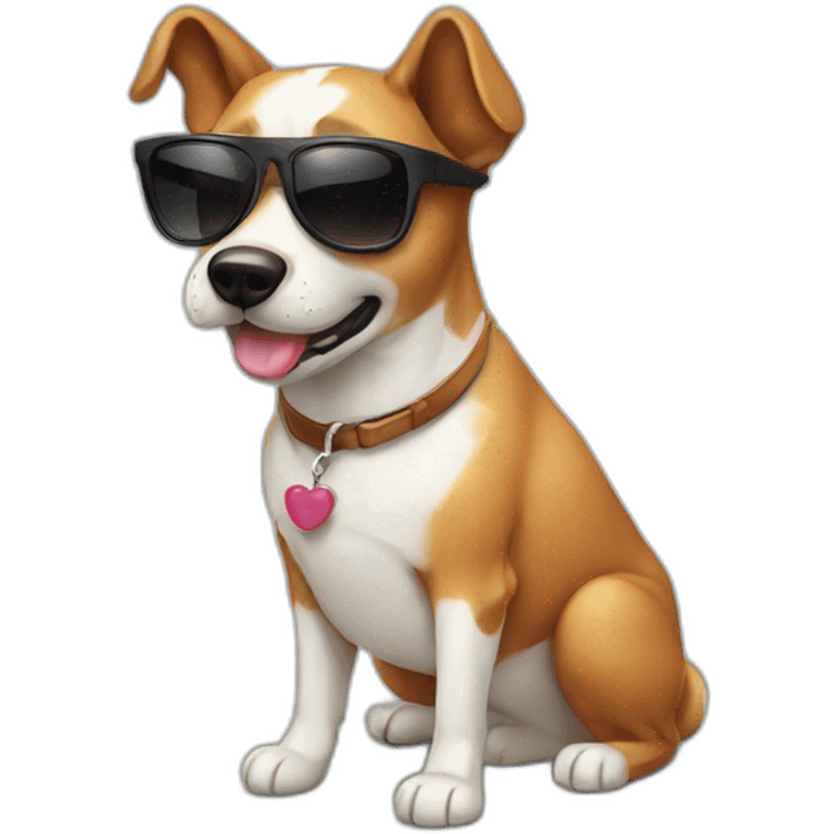 Dog with sunglasses  emoji