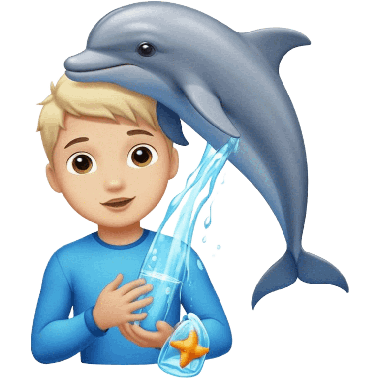 boy under dolphin  emoji