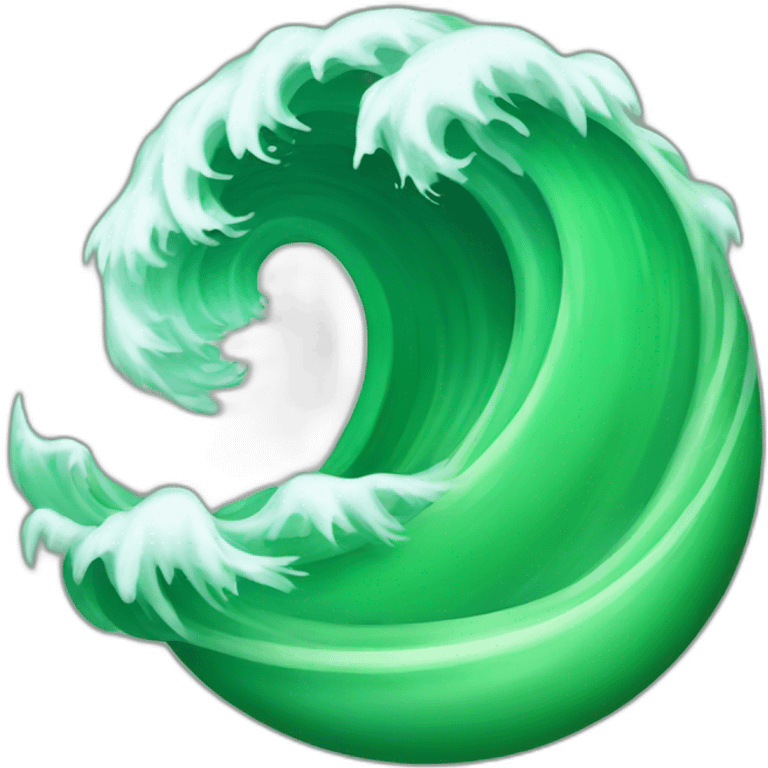 Jade wave emoji