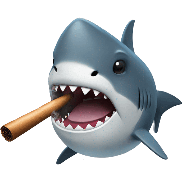 shark smoking cigar emoji